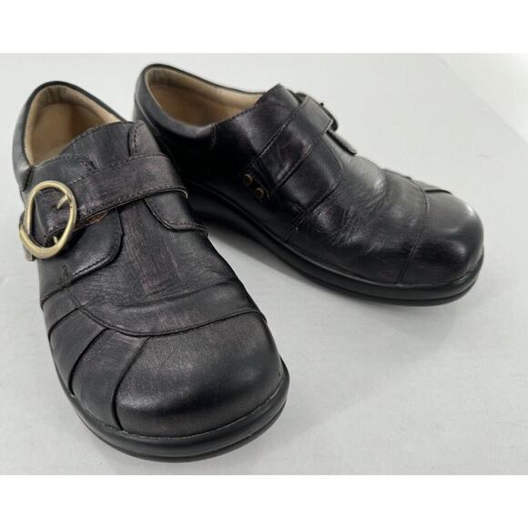 Alegria 37 US6 Khloe Copper Streak Leather Clog Mary Jane Loafer Shoes KHL-512​ - Picture 2 of 9